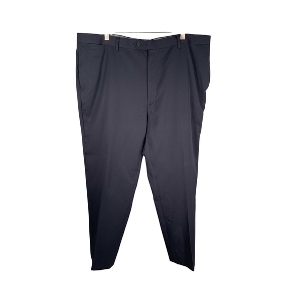 Tommy Hilfiger 2pc Suit Mens 48L Navy 100% Wool Two Button Flat Front Pants - Picture 13 of 16